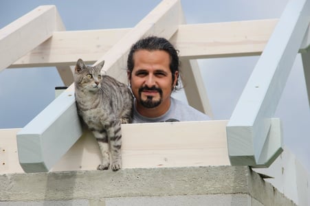 Stephan Meissner auf der Baustelle